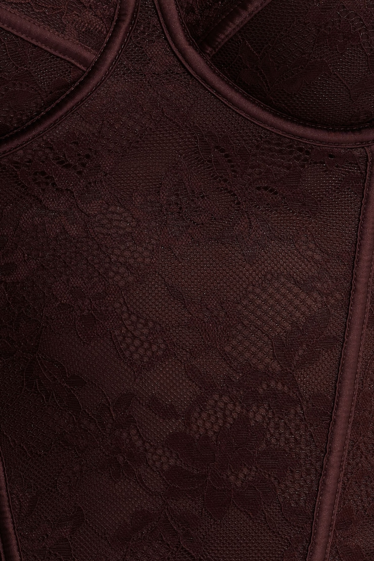 Karolina Lace Bustier Dark Ruby large
