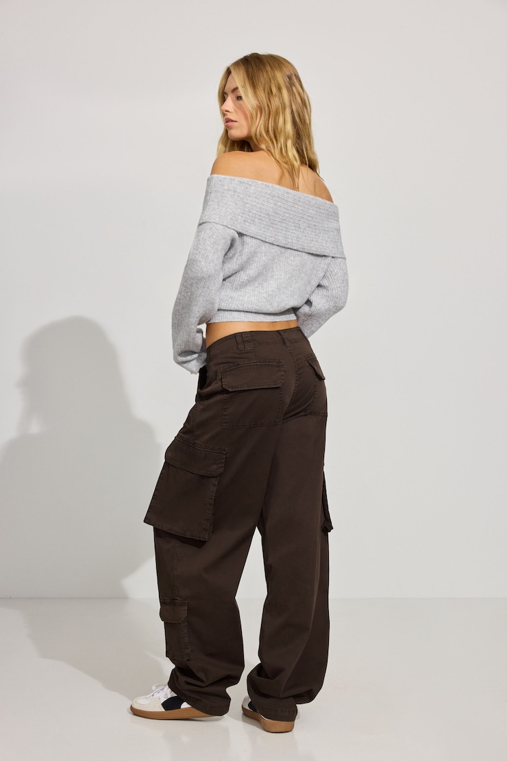 Ellis Slouchy Pant, Armadillo Brown, large