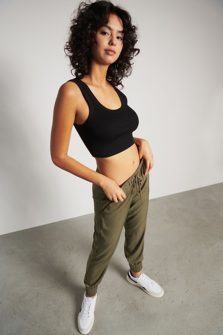 Jogger Sacha à taille haute Kalamata Green large