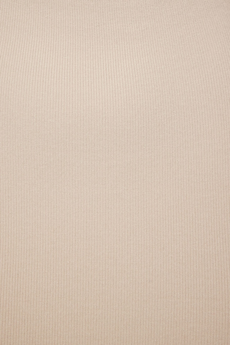 Robe midi en tricot à entaille Beige journée pluvieuse large
