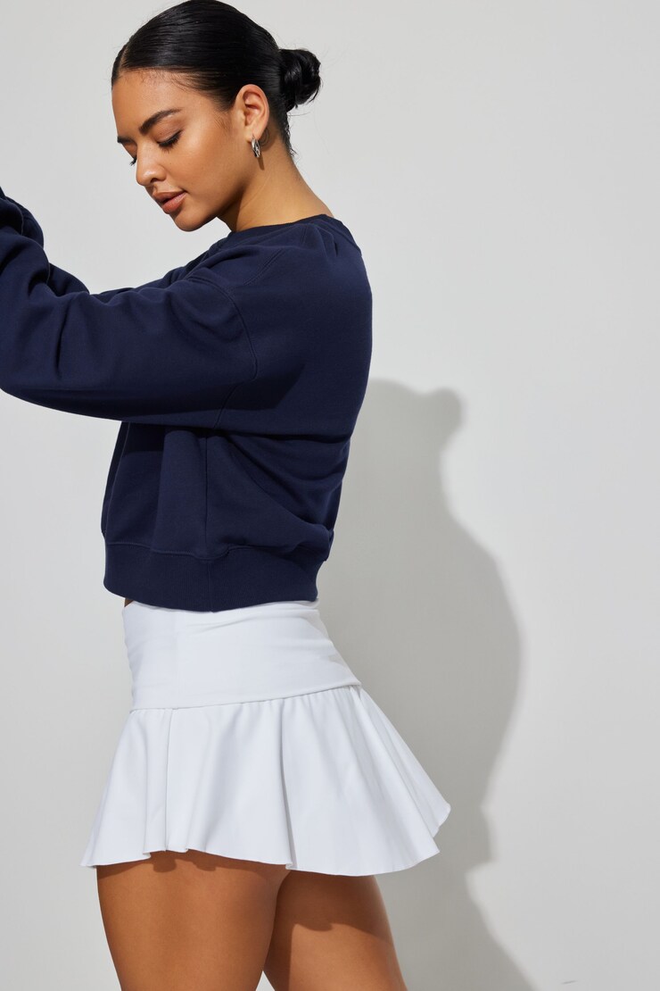 Hilary Foldover Skort, Bright White, large