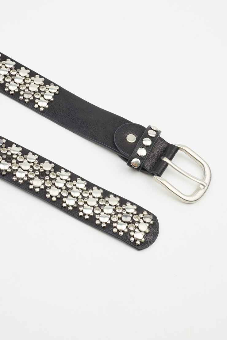 Super Studded Belt, Silver/Black, large
