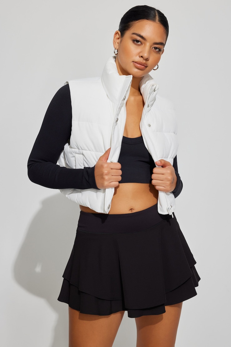 Brie Flare Active Skort, Jet Black, large