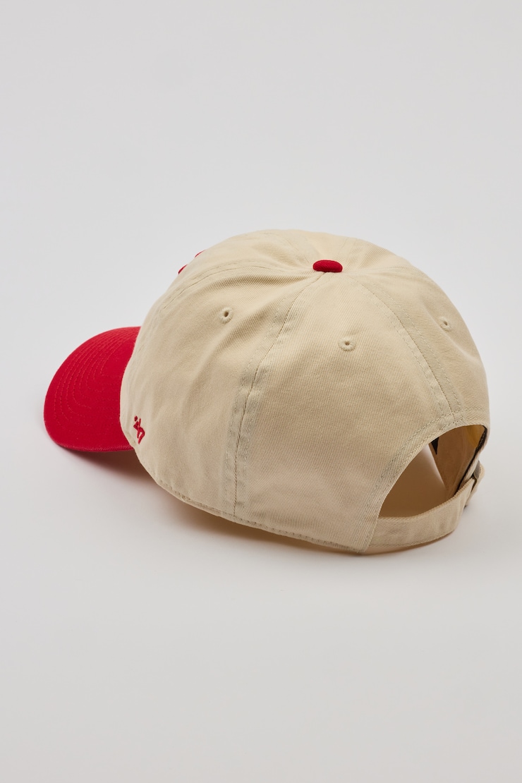 47 BRAND Two-Tone Clean Up Cap - NY, Natural/Red, large