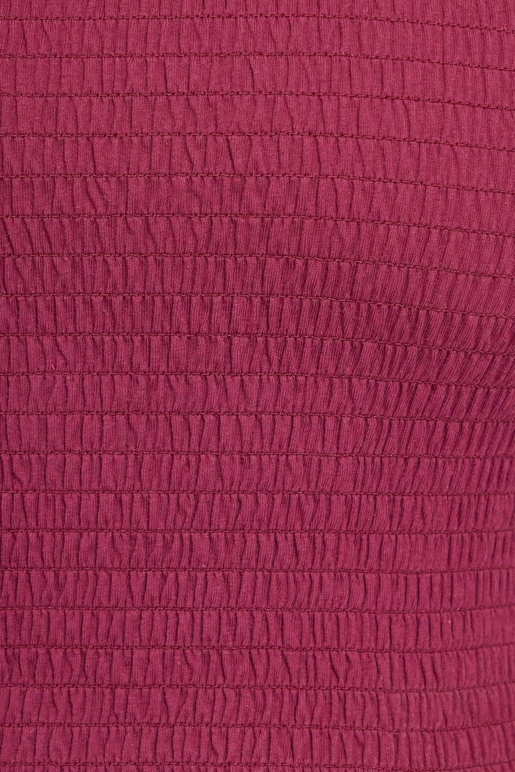 Vera Smocked Tube Top, Red Plum, large