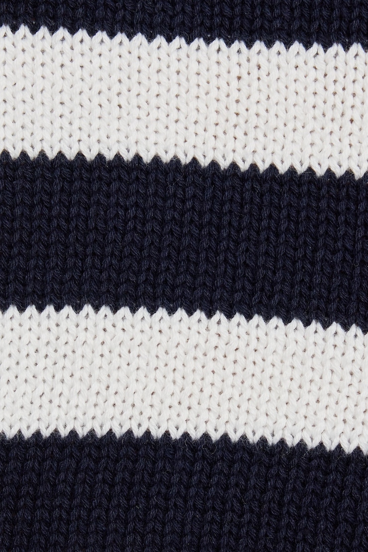 Supersoft Boatneck Sweater, Snow White/Mariana Blue Stripes, large