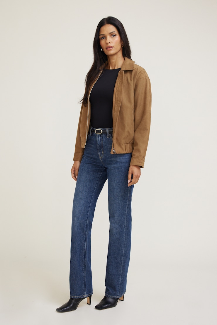 Cara High Rise Straight Leg Jeans