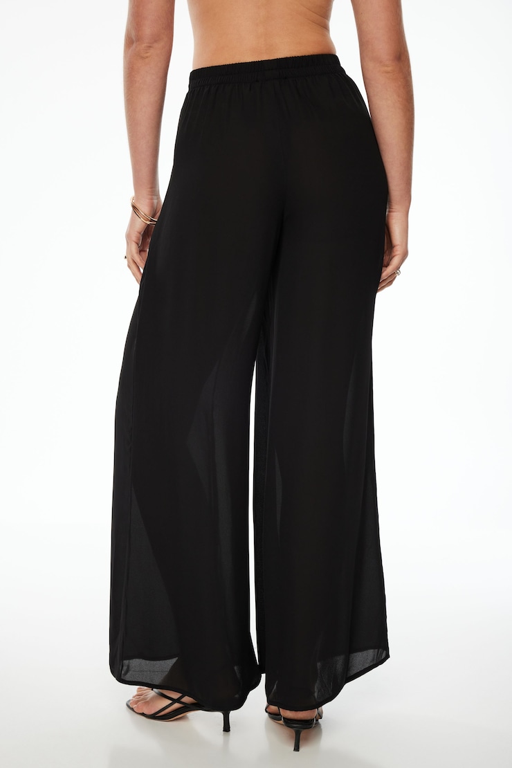 Wide Leg Palazzo Pants Jet Black large