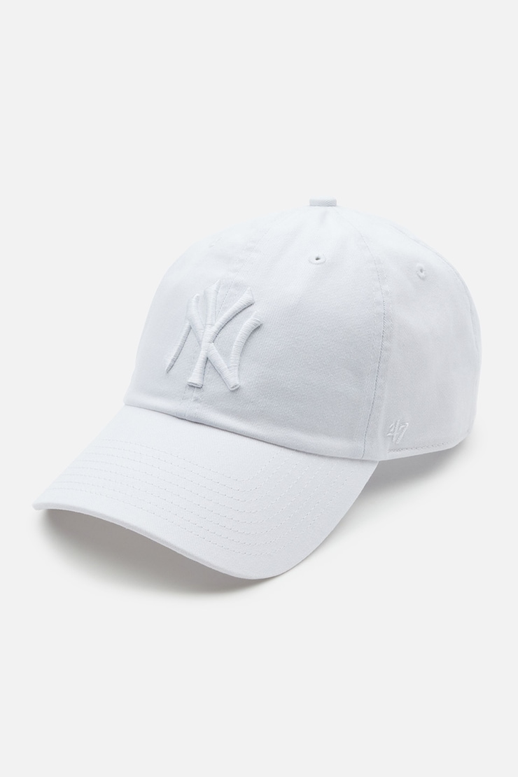 47 BRAND Clean Up Cap - NY, White/White, large