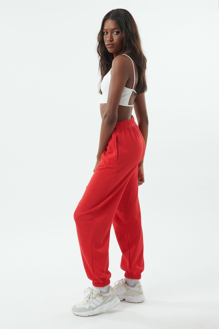 Boyfriend Joggers, True Red, large