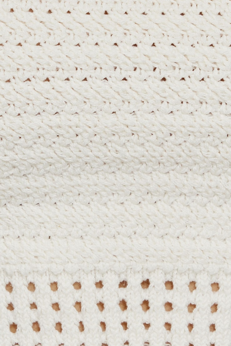Crochet Tube Top, Sea Salt Beige, large