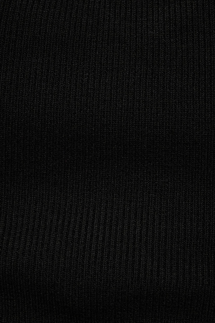 Off Shoulder Short Sleeve Sweater Jet Black large