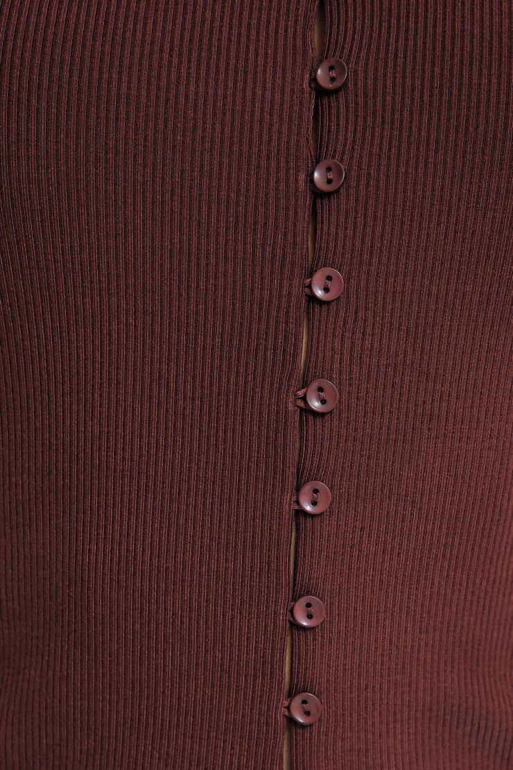 Renae Ribbed Flyaway Cardigan Dark Ruby large