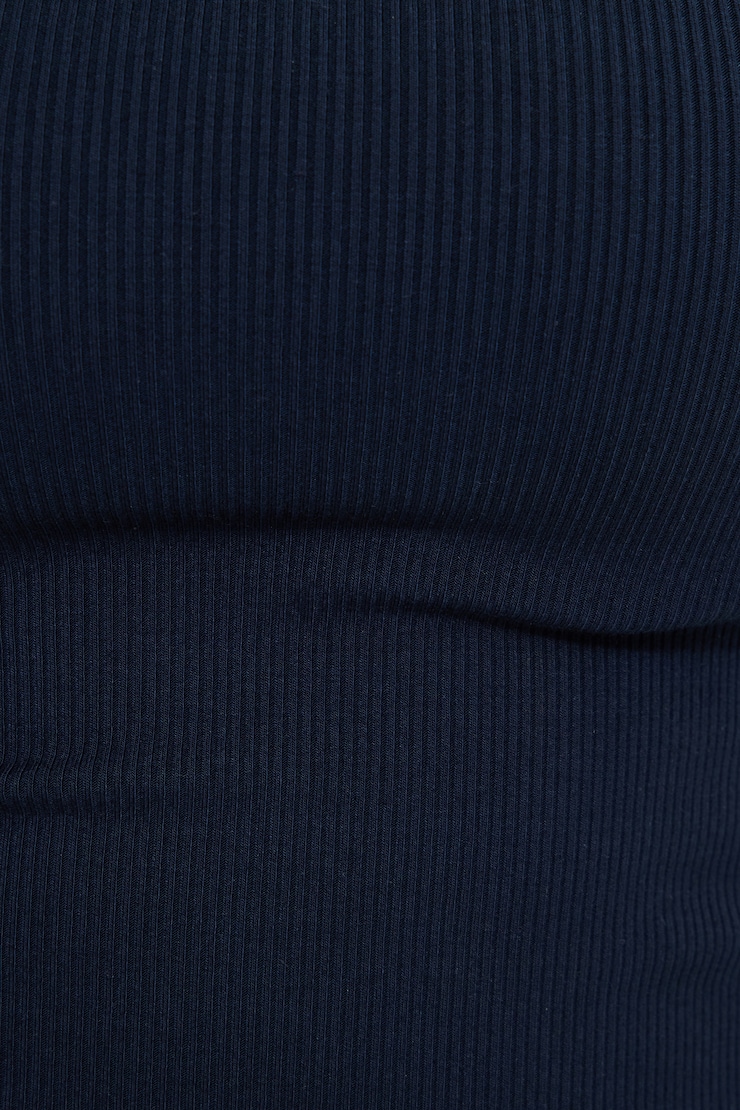 Ribbed Contrast Tank Top Navy Blazer/White large