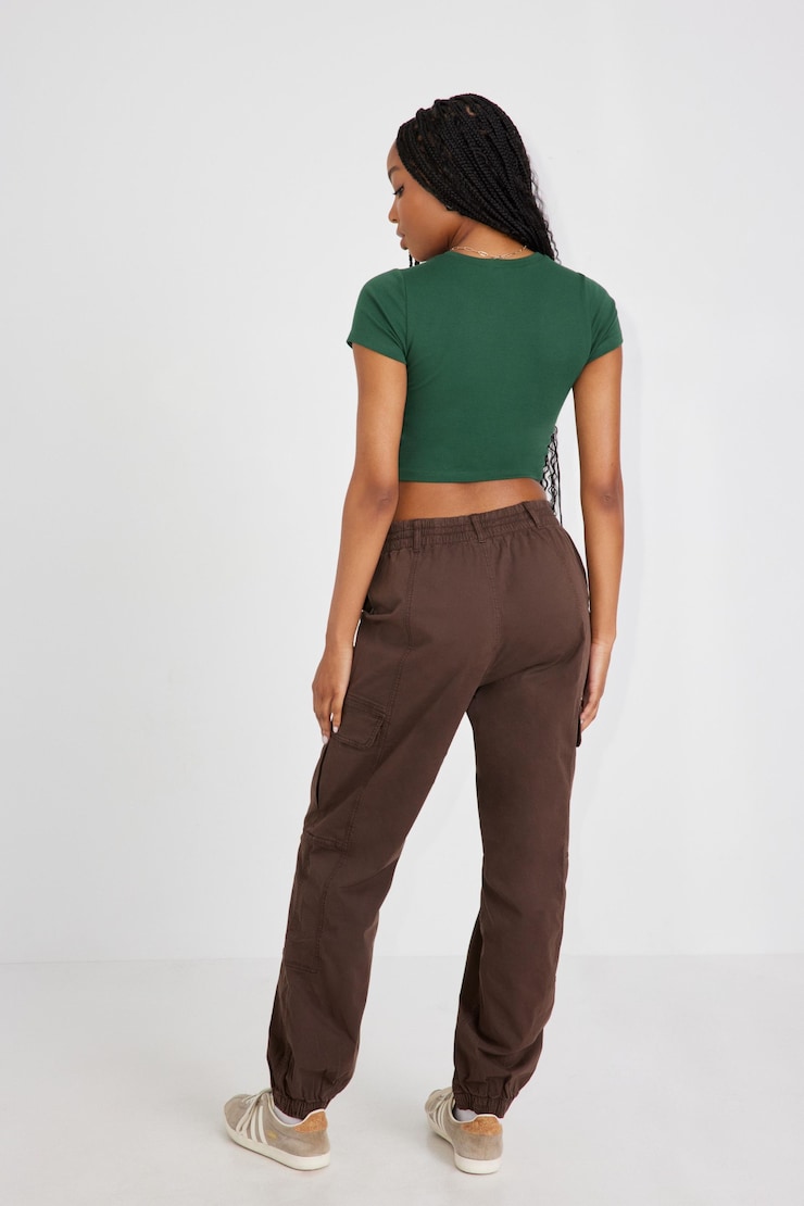 Brianna Bubble Pant , Dark Toffee Brown, large