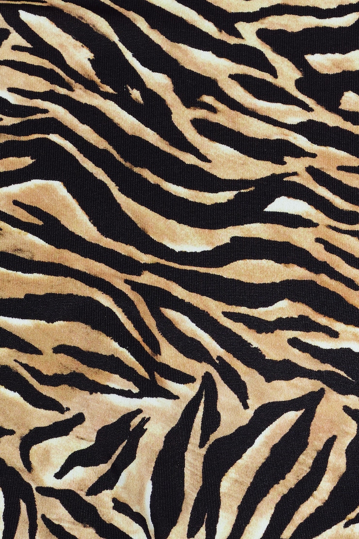 Cheeky Side Tie Bikini Bottom, Tiger/Black, large