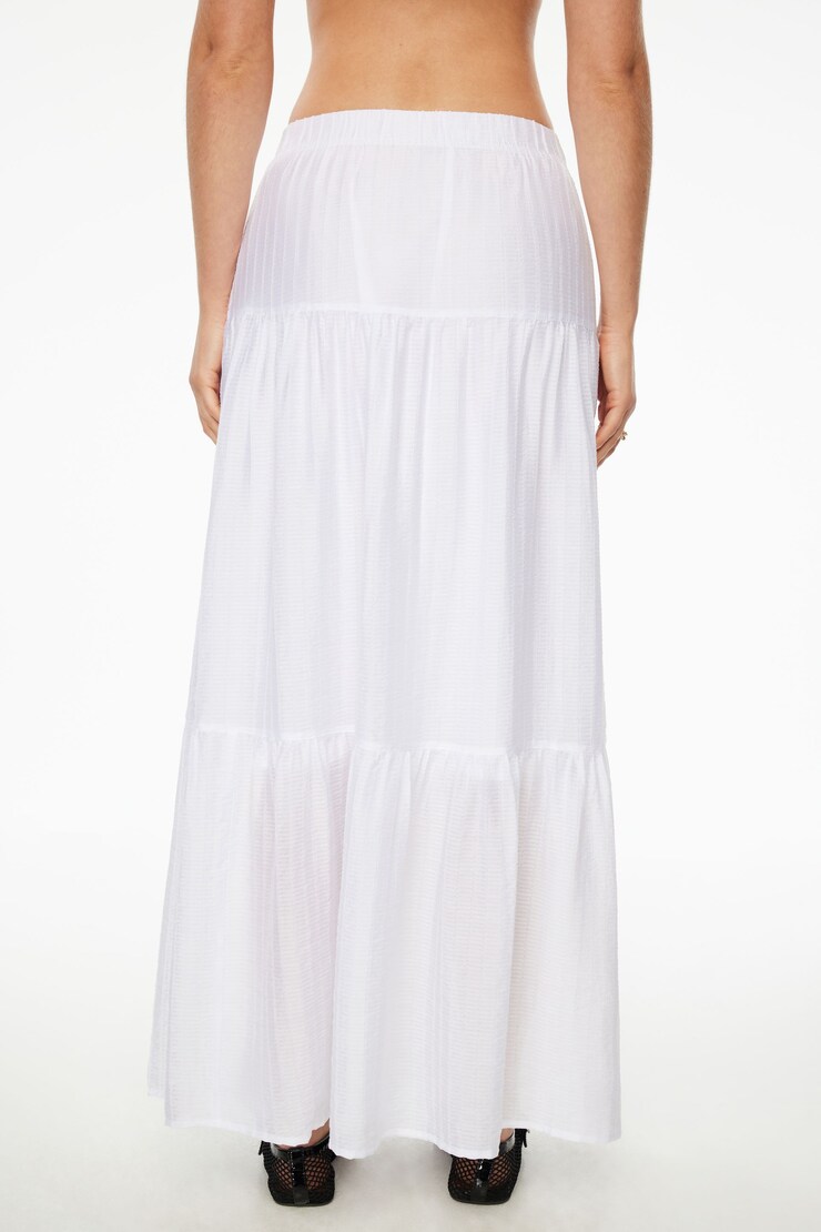 Daisy Tiered Maxi Skirt Bright White large
