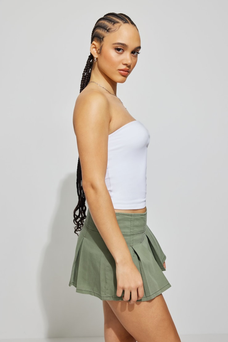 Lexi Pleated Skort, Python Green, large