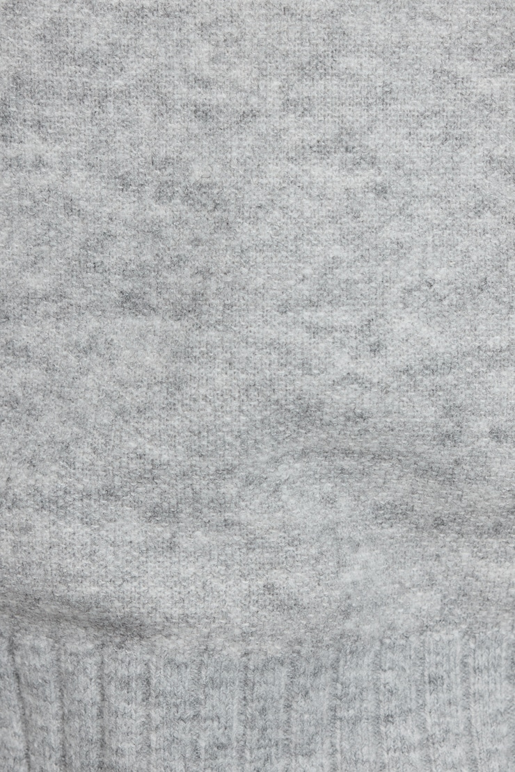 Long Sleeve Spongy Crewneck Sweater, Spring Grey Mix, large