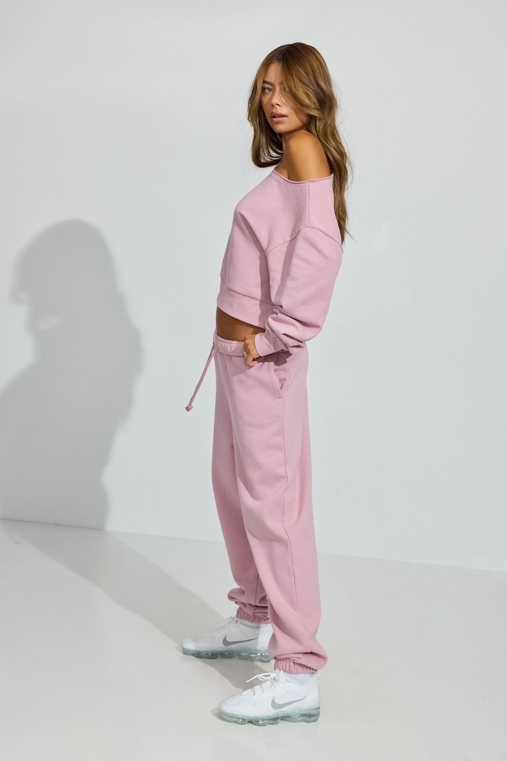 UltraFleece Boyfriend Sweatpants, Mauve Shadows, large