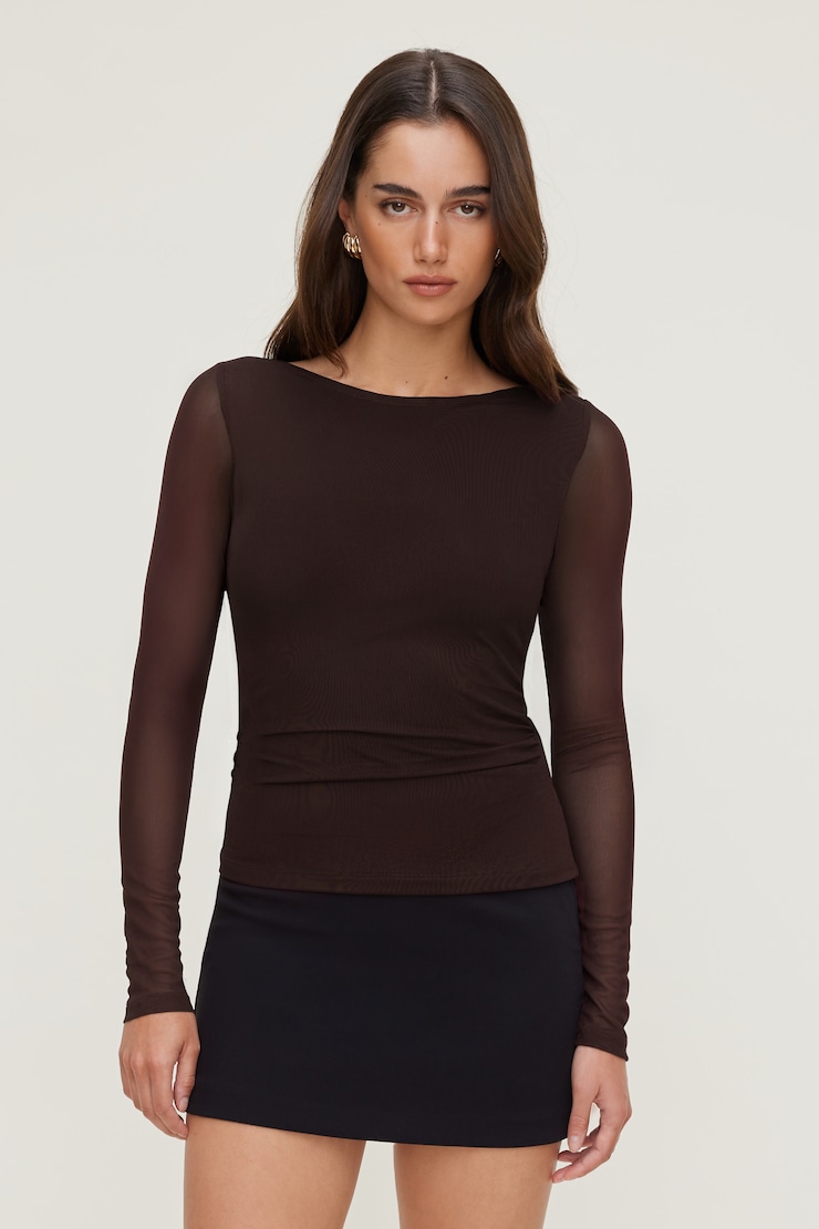 Stella Long Sleeve Mesh Top