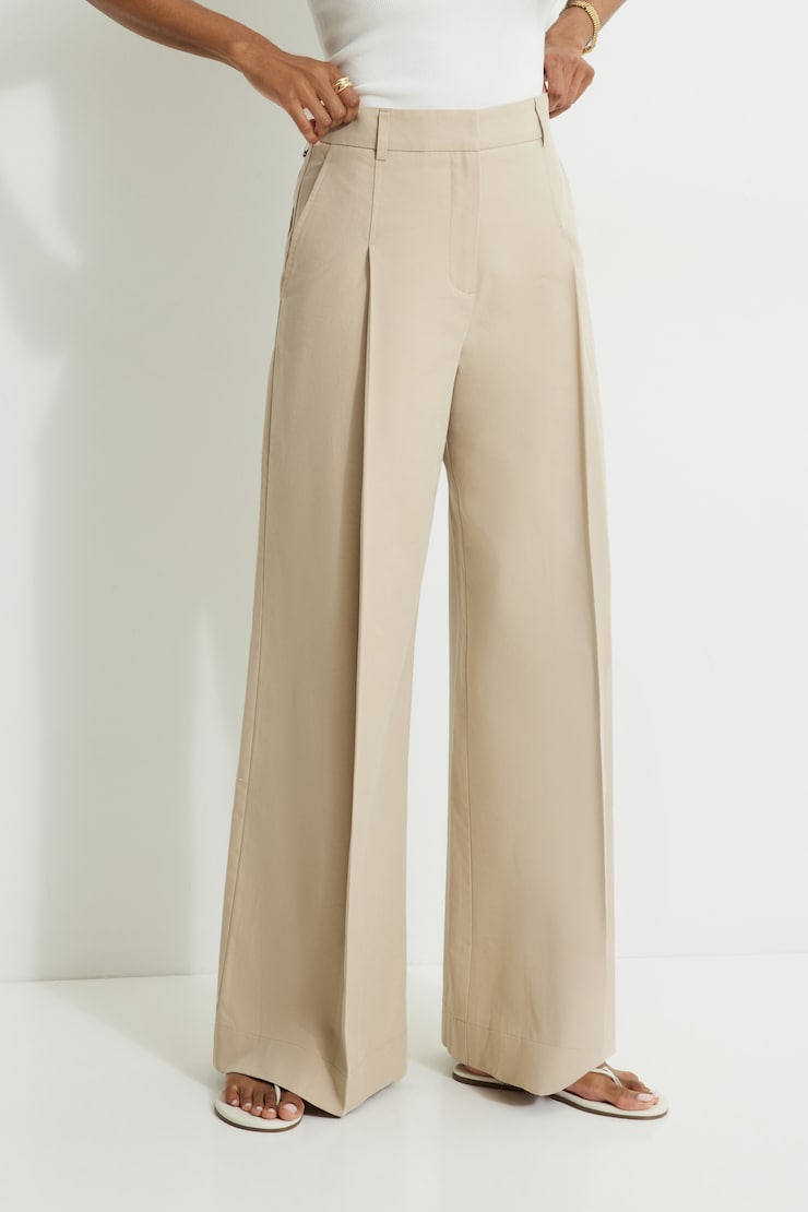 Pleated Wide Leg Pants