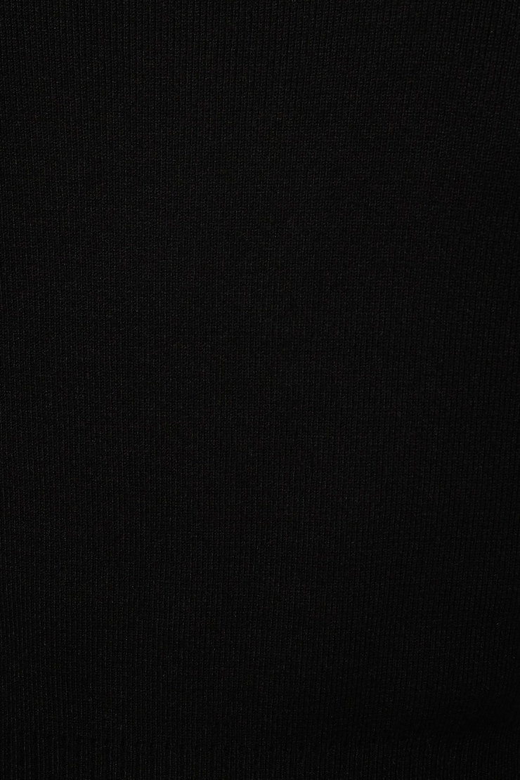 Ribbed V Neck Cardigan Jet Black large