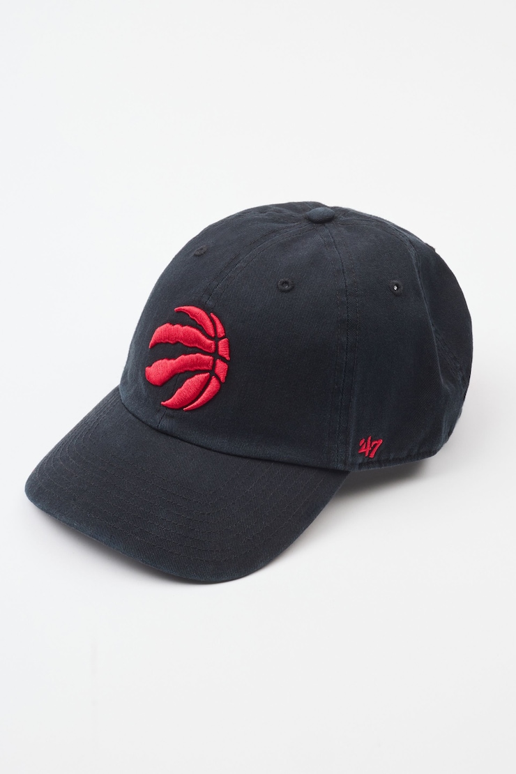 47 BRAND Clean Up Cap - Toronto Raptors, Jet Black/Red, large