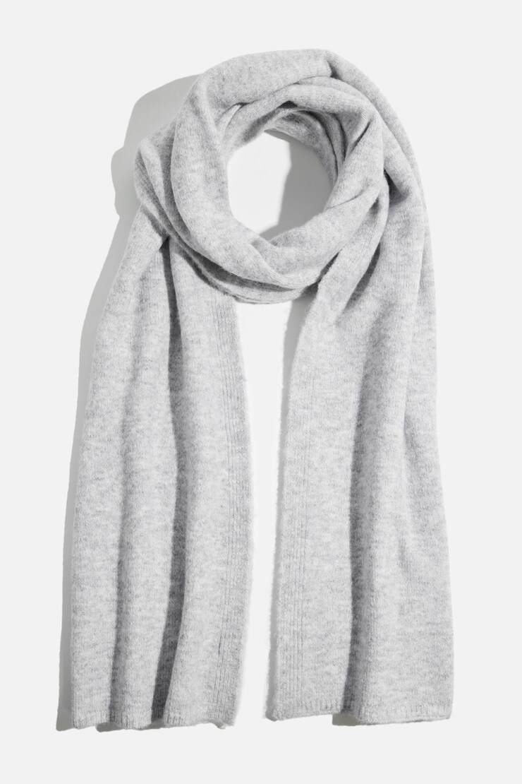 Heavenlyarn™ Wide Scarf Light Grey Mix large