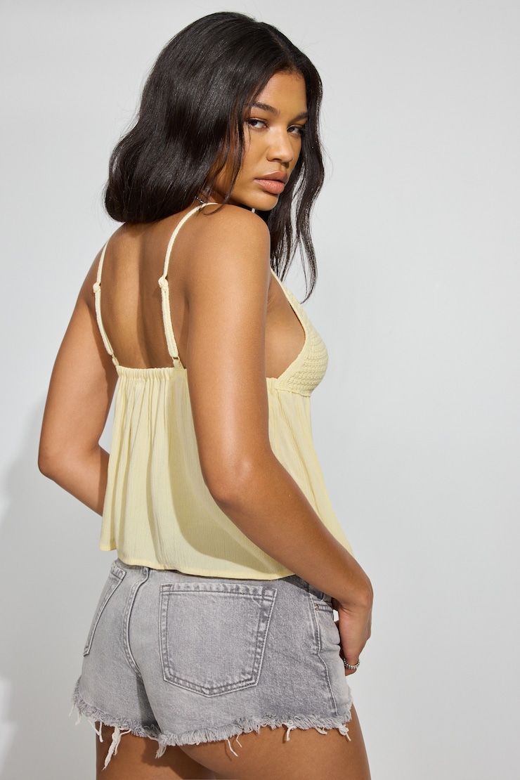 Mix Media Tank Top, Anise Flower Yellow, large