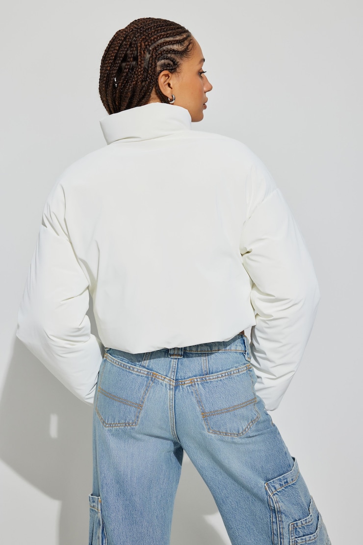 Padded Puff Jacket, Bright White, large