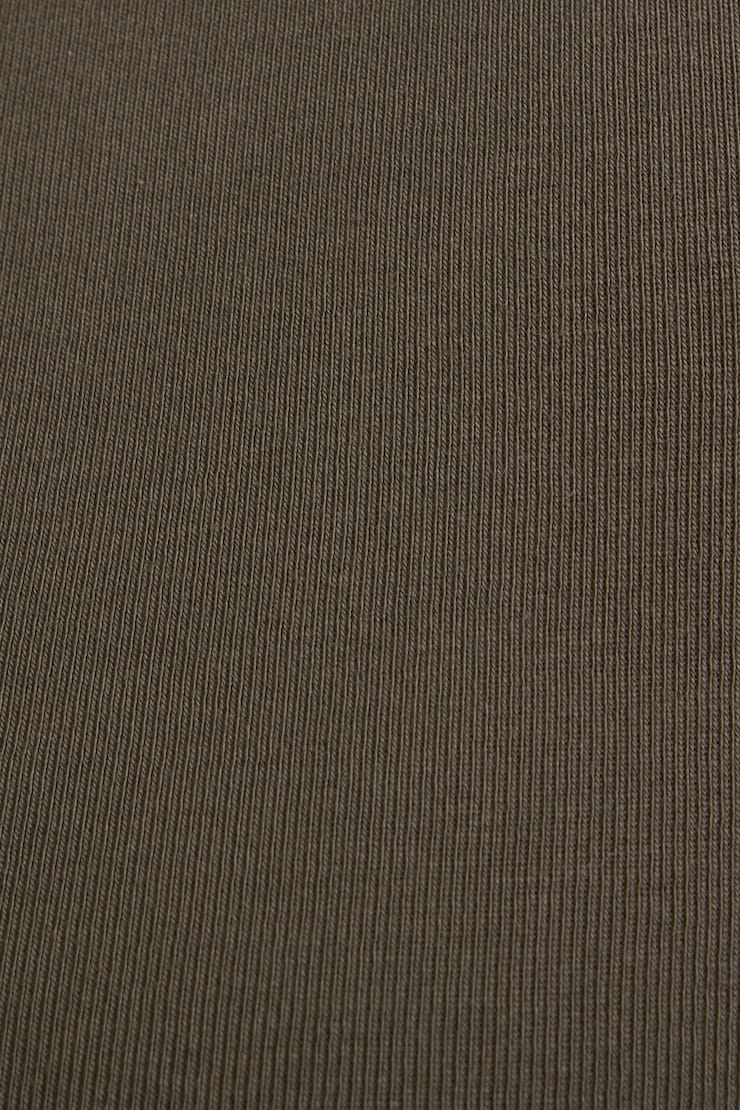 Slim Cotton Long Sleeve T Shirt Tropical Moss Khaki large