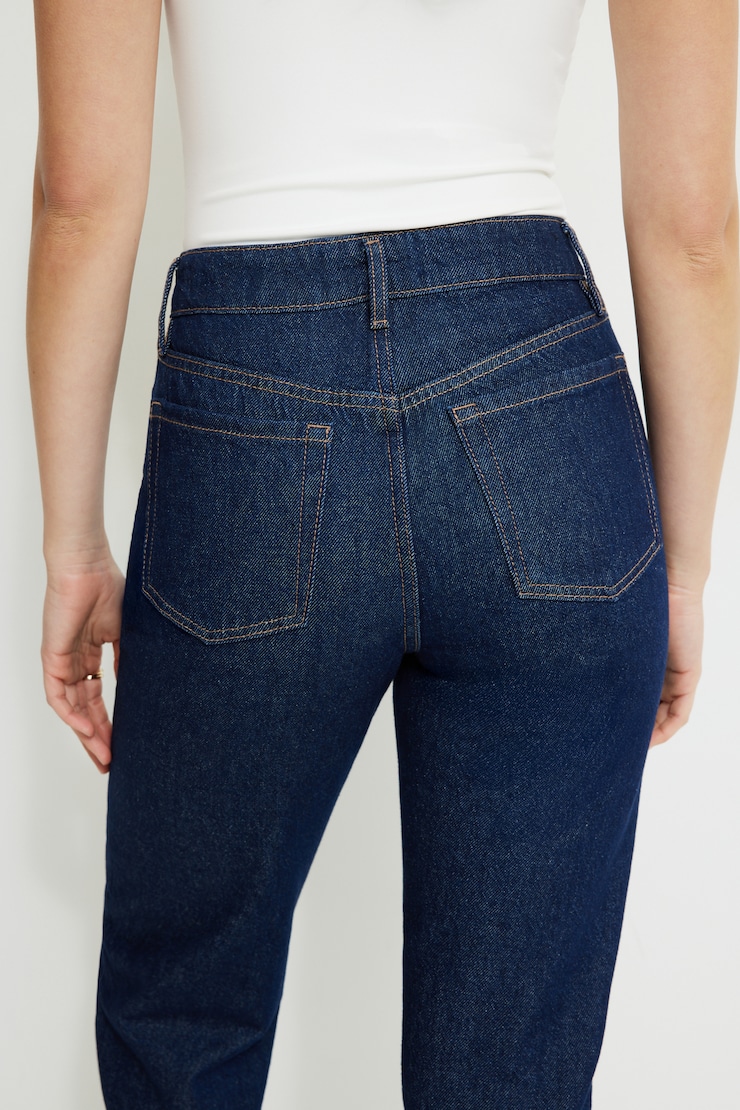 Justina Straight Leg Jeans Dark Indigo Blue / Pagosa large