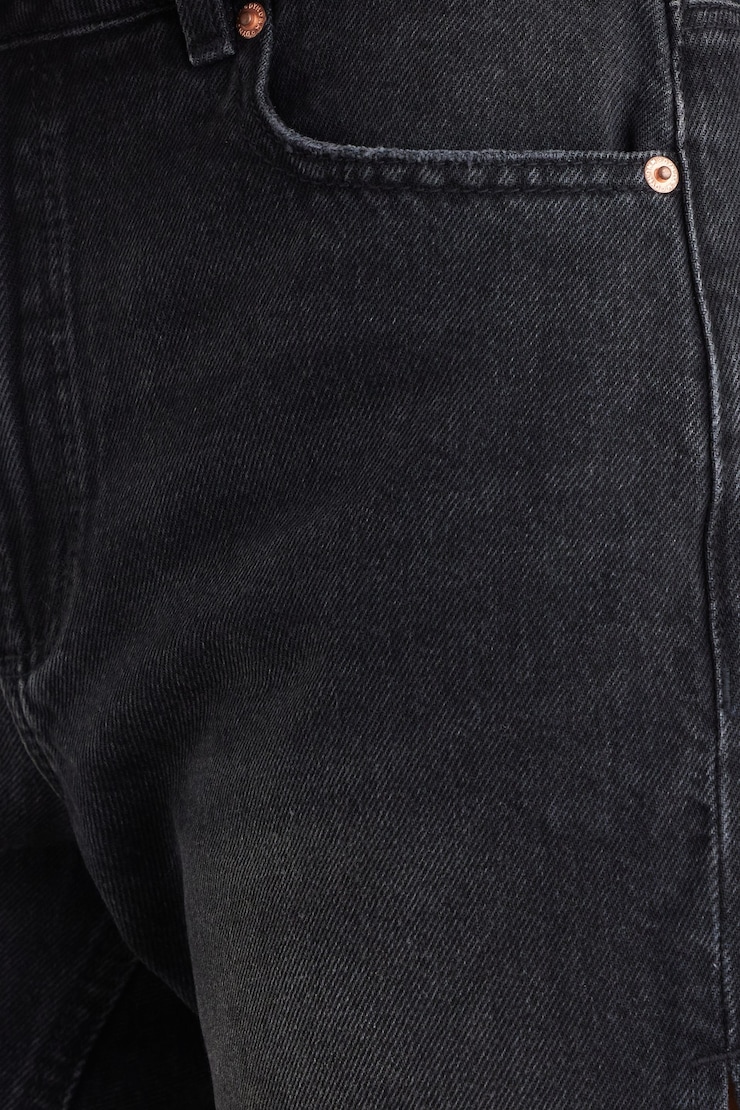 Gabi Mid Thigh Jean Shorts Black Dark large