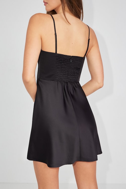 garage satin slip dress Satin Slip Dress Red