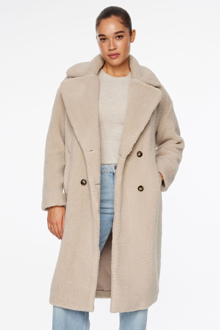 Teddy Coat White Sand large