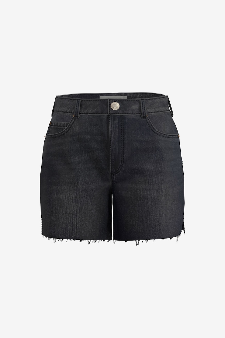 Gabi Mid Thigh Jean Shorts Black Dark large