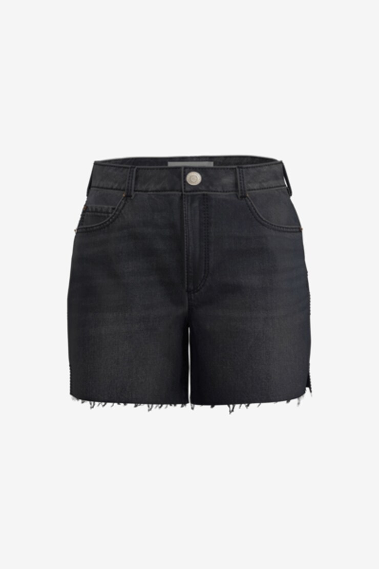Gabi Mid Thigh Jean Shorts Black Dark large