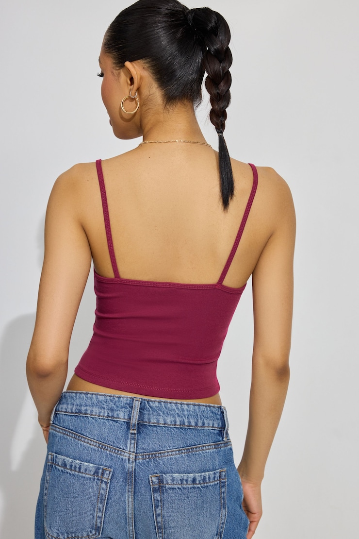 Felicia Cami Top, Red Plum, large