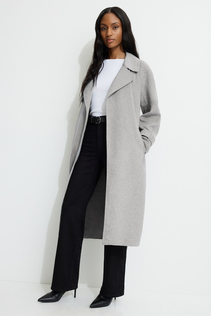 Wool Trench Coat Grey large