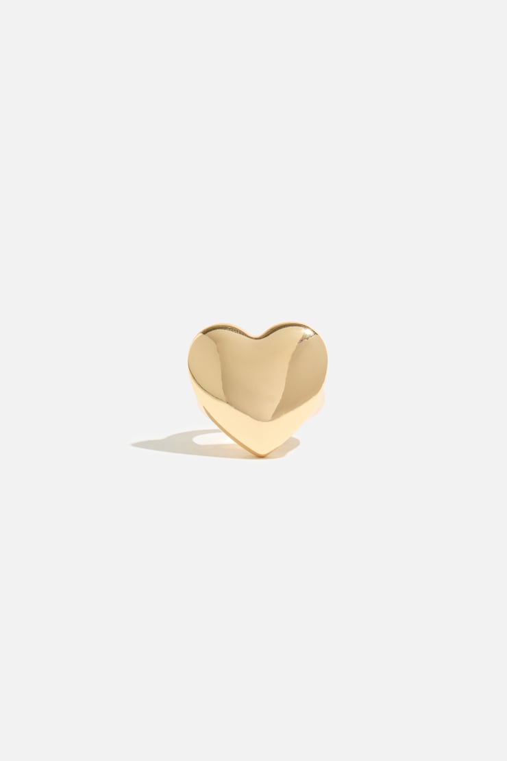 Oversized Heart Ring Gold large