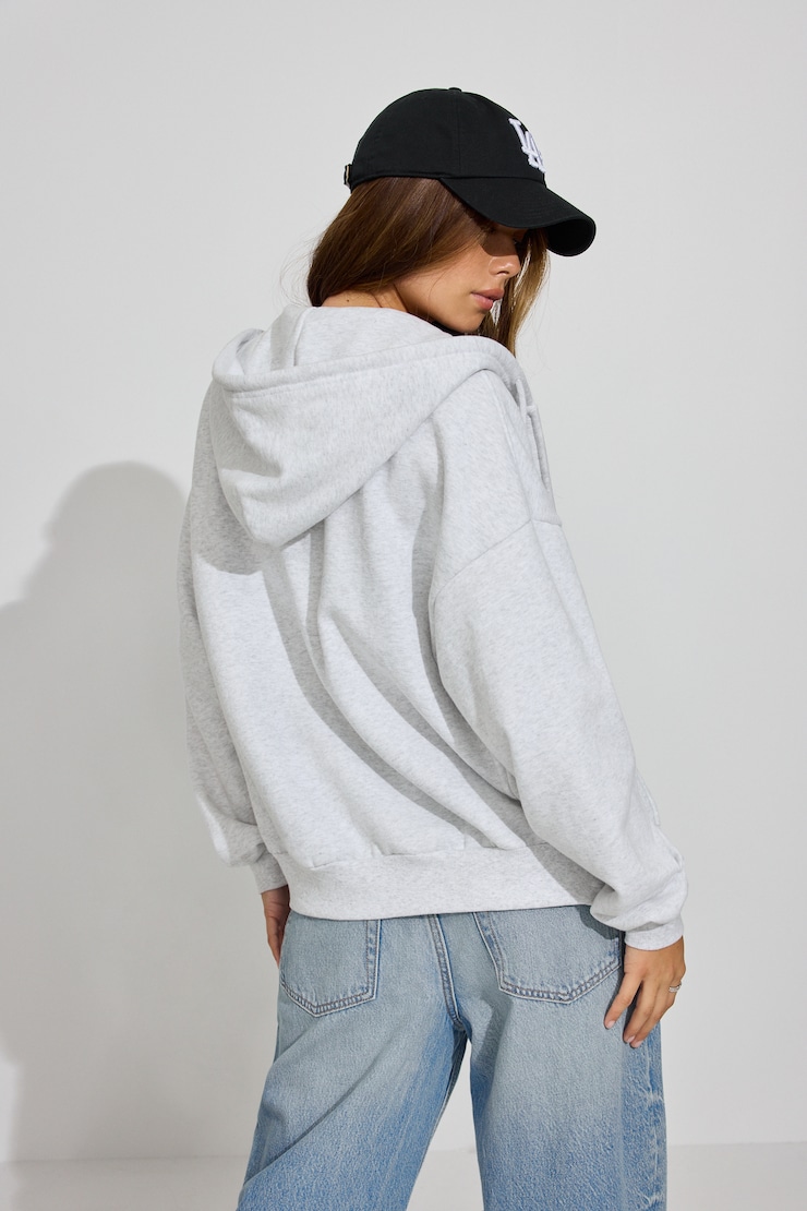 UltraFleece Full Zip Hoodie, Spring Grey Mix, large