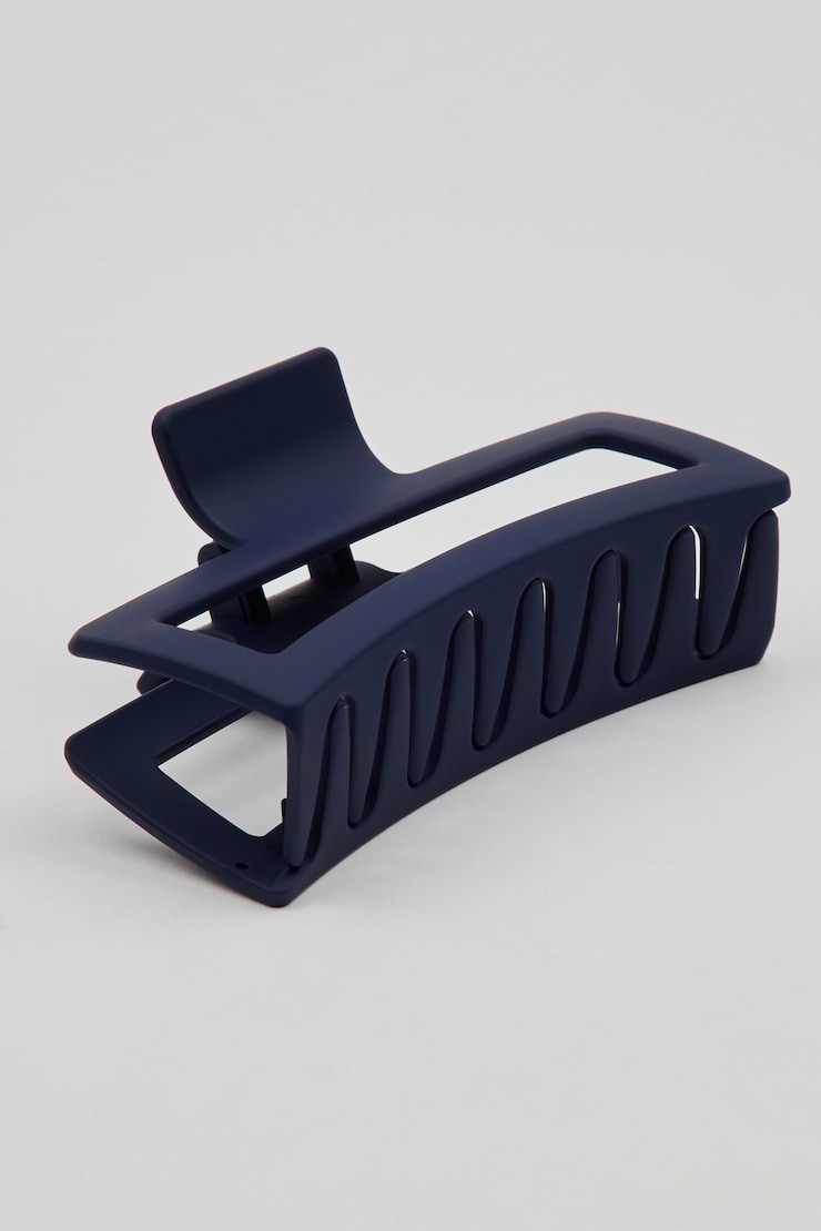 Oversized Rectangle Claw Clip, Mariana Blue, large