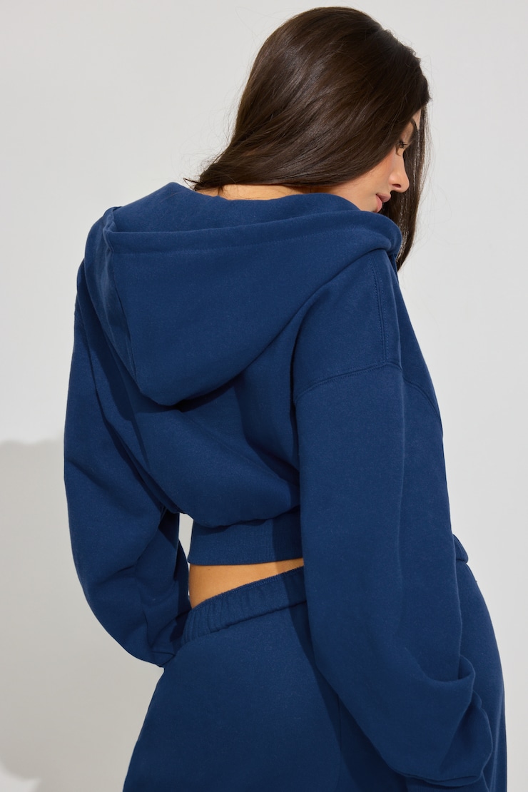 SoftTerry Bubble Zip Hoodie, Midnight Blue, large