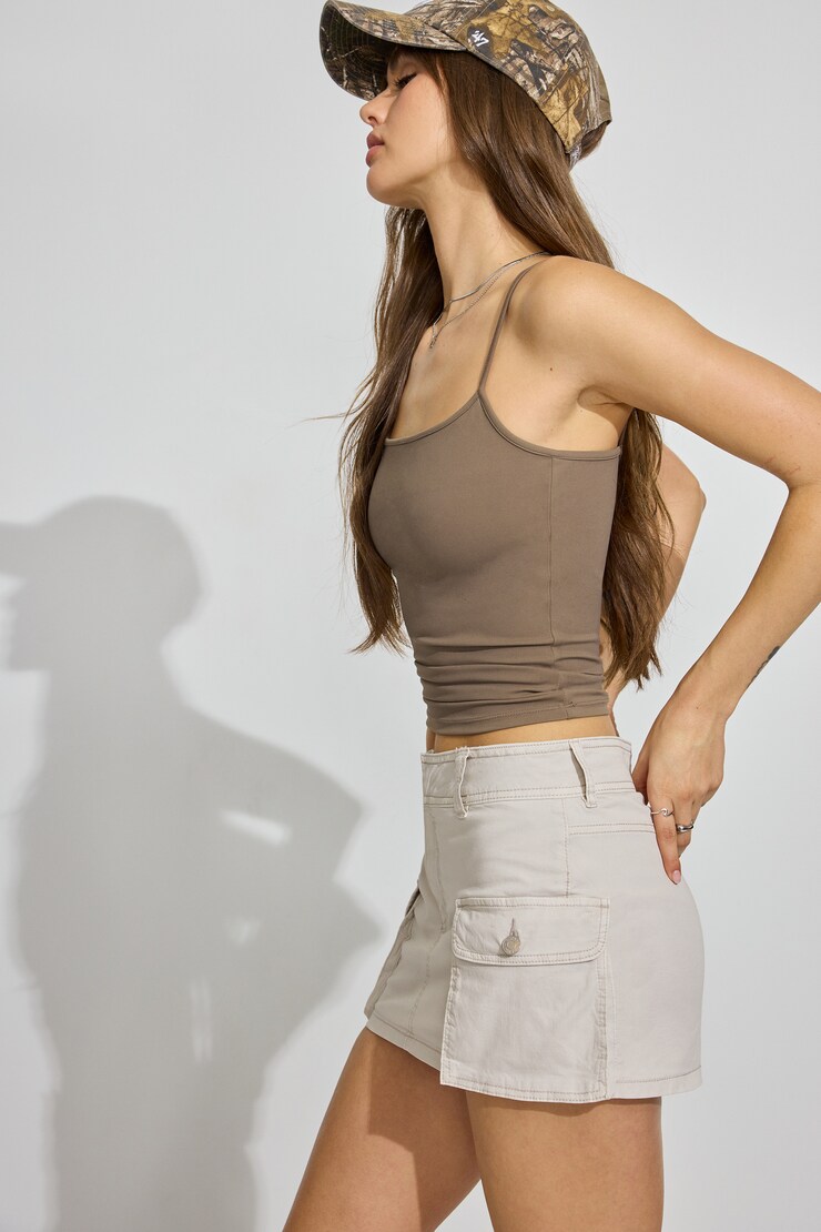 Jaden Cargo Skort, Cement Grey, large