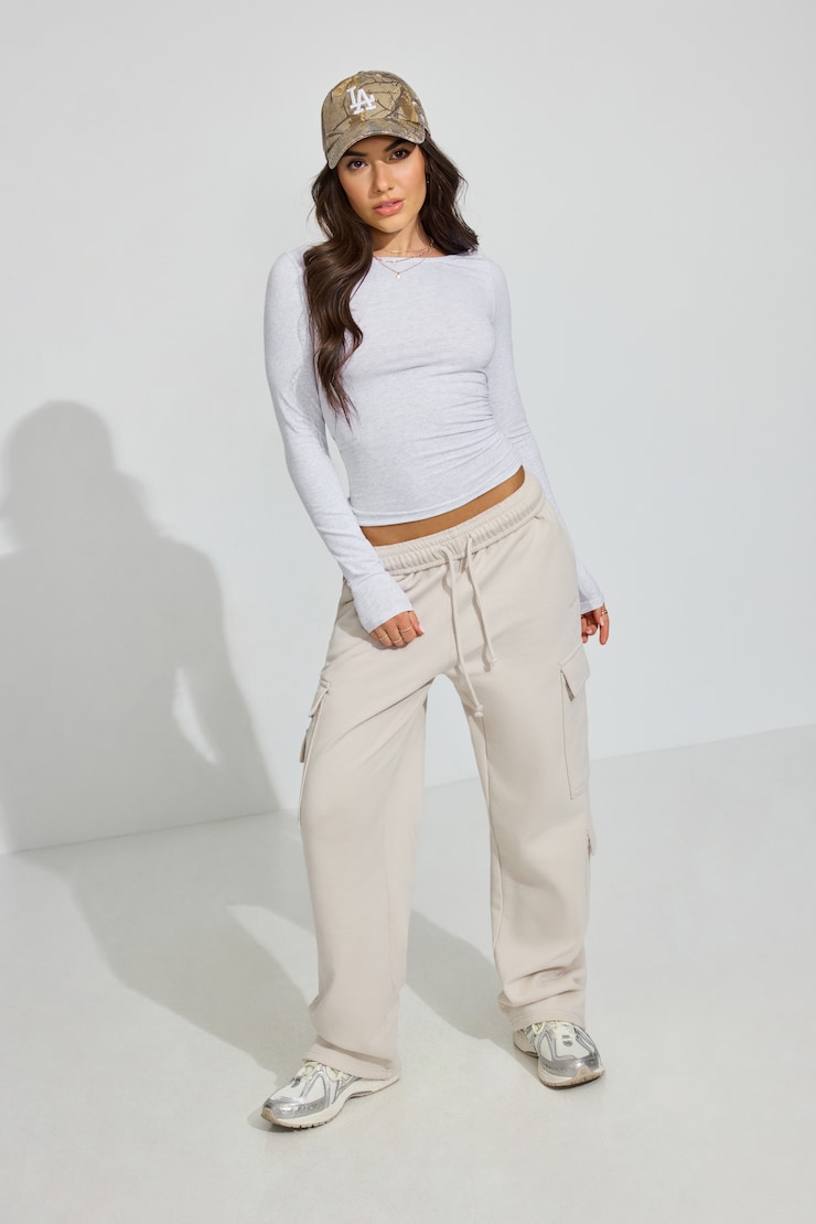 Estelle Long Sleeve Boatneck Top, Spring Grey Mix, large