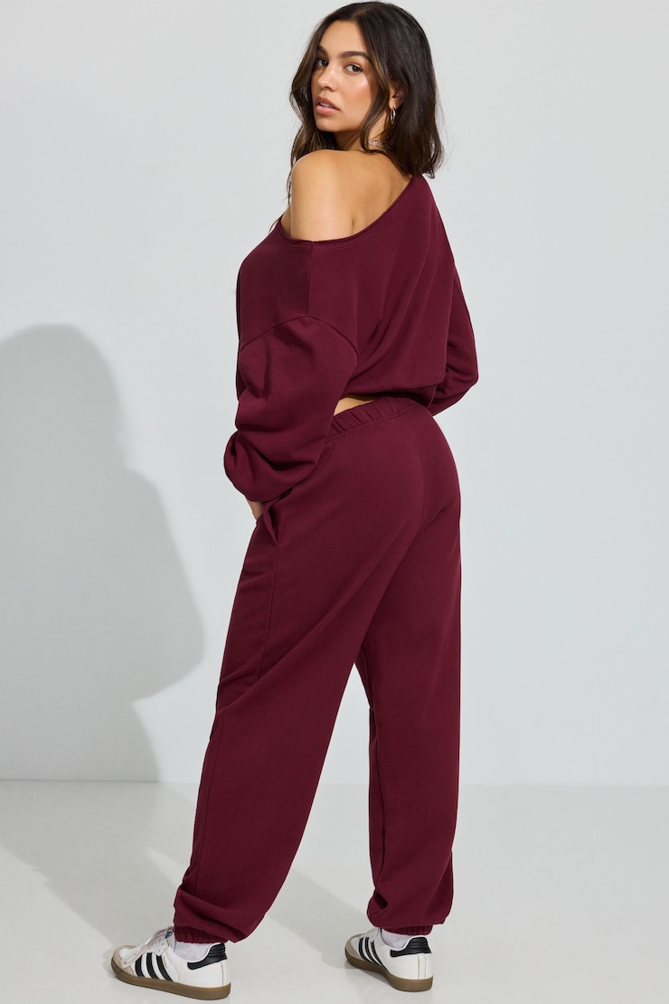 UltraFleece Boyfriend Sweatpants, Port Royale Burgundy, large