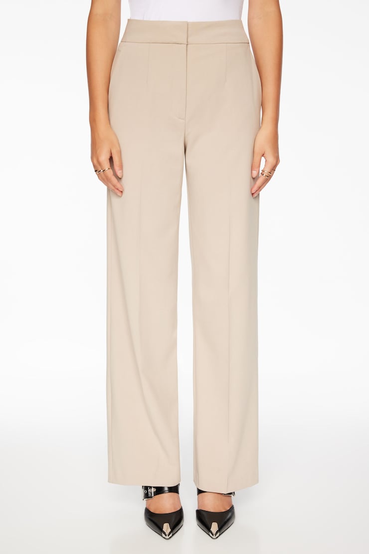 Yasmin Straight Leg Pants Pure Cashmere Brown  large