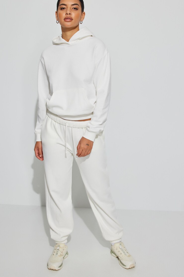 Soft Terry Regular Fit Hoodie, Snow White, large