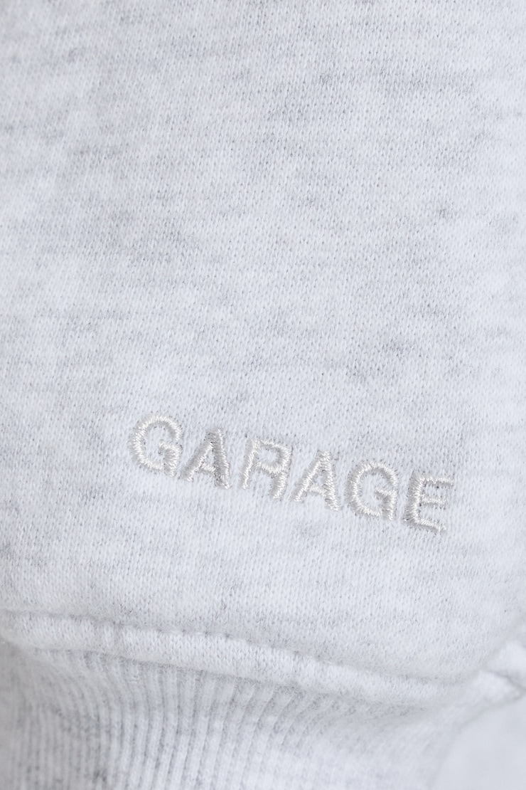 UltraFleece Hoodie, Spring Grey Mix with Embroidered "Garage" Logo, large